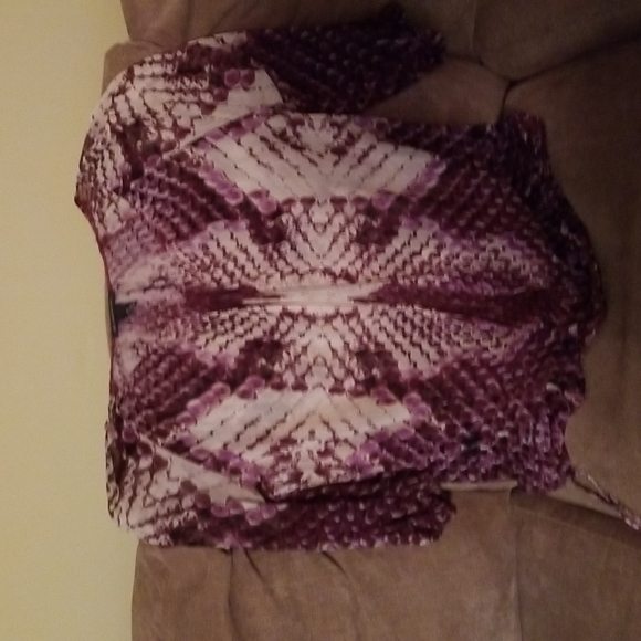 Purple and Gray Lightweight Blouse - Picture 2 of 5